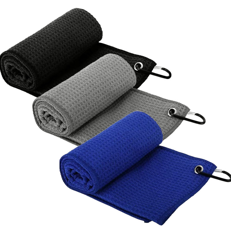 Golf Towel Waffle - ผ้าเช็ดตัวกอล์ฟหลากสี (มีสินค้าในต่างประเทศ) - ผ้าใยละเอียดพิเศษแบบวาฟเฟิลและแบบลายสับปะรด