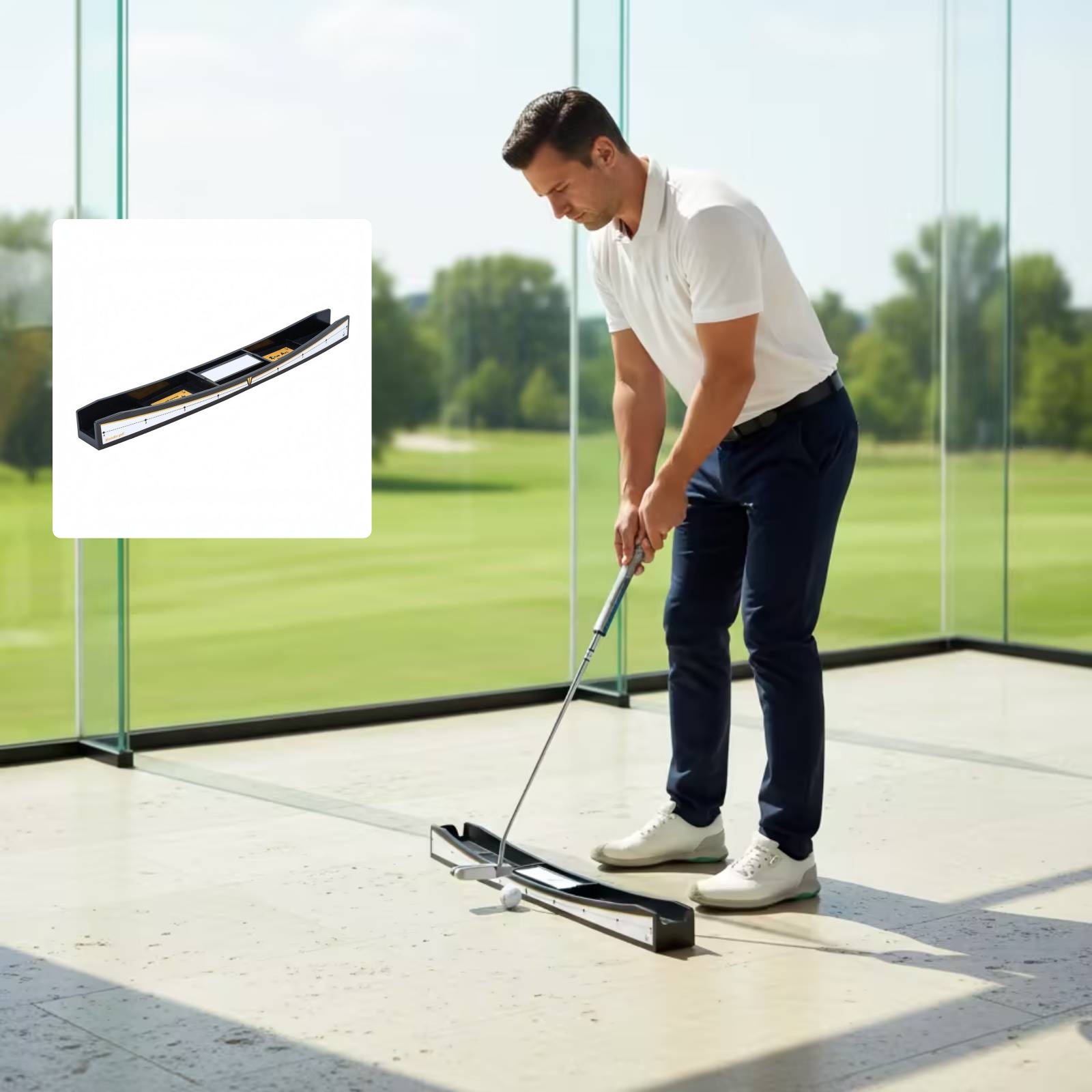 อุปกรณ์ฝึกซ้อมพัตต์กอล์ฟแบบโค้ - Golf Equipment To Practice At Home บทวิจารณ์และราคา