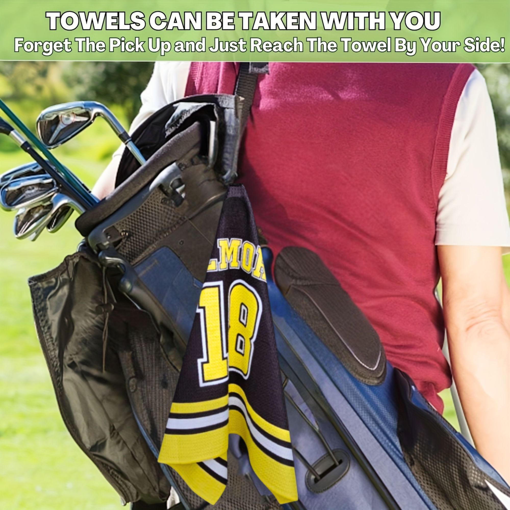 ผ้าเช็ดตัวกอล์ฟ Happy Gilmore  - Golf Towel Waffle บทวิจารณ์และราคา