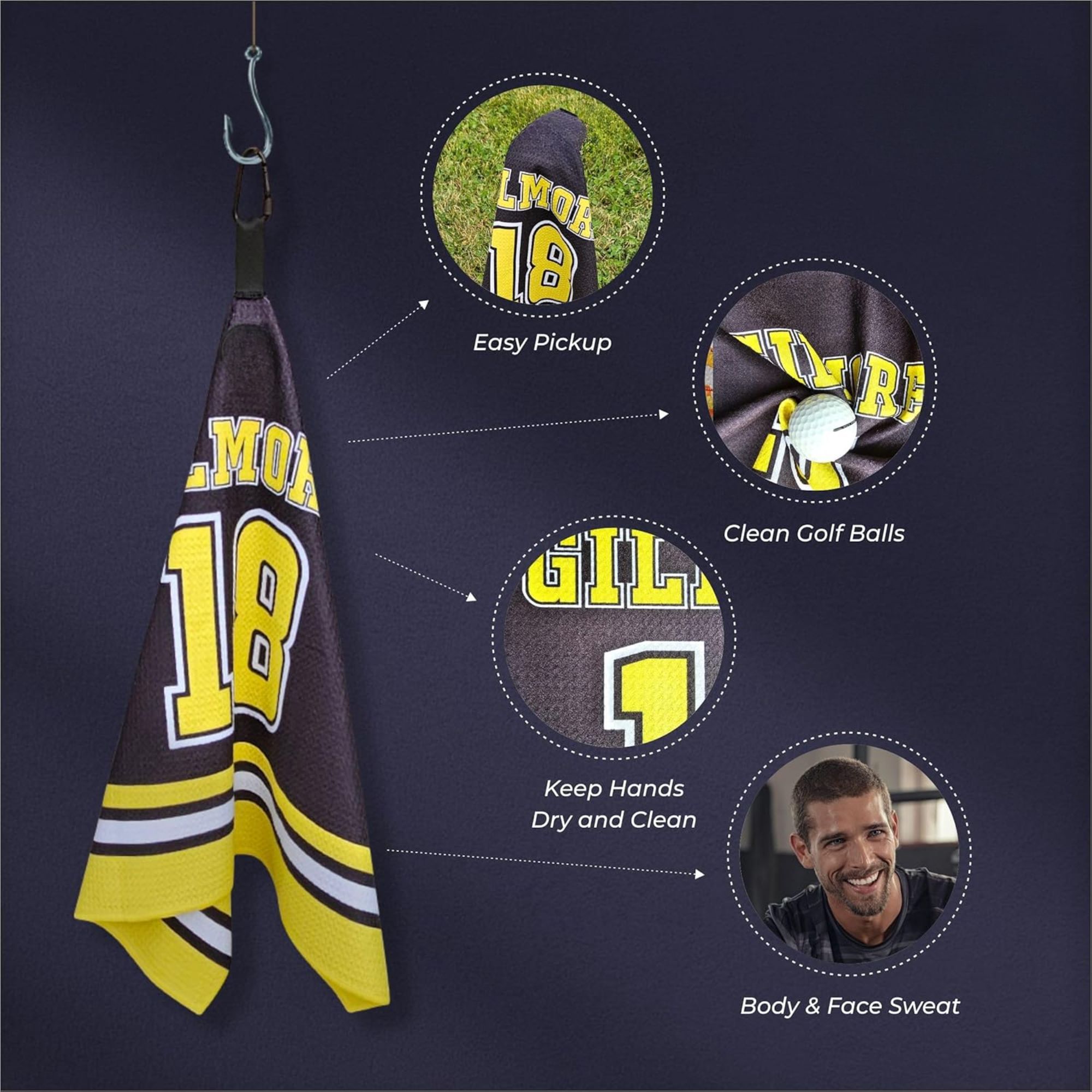 ผ้าเช็ดตัวกอล์ฟ Happy Gilmore  - Golf Towel Waffle บทวิจารณ์และราคา